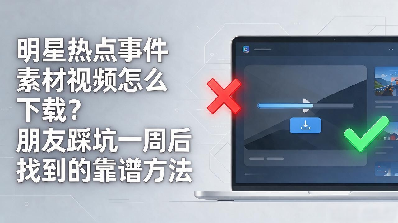 明星热点事件素材视频怎么下载？朋友踩坑一周后找到的靠谱方法